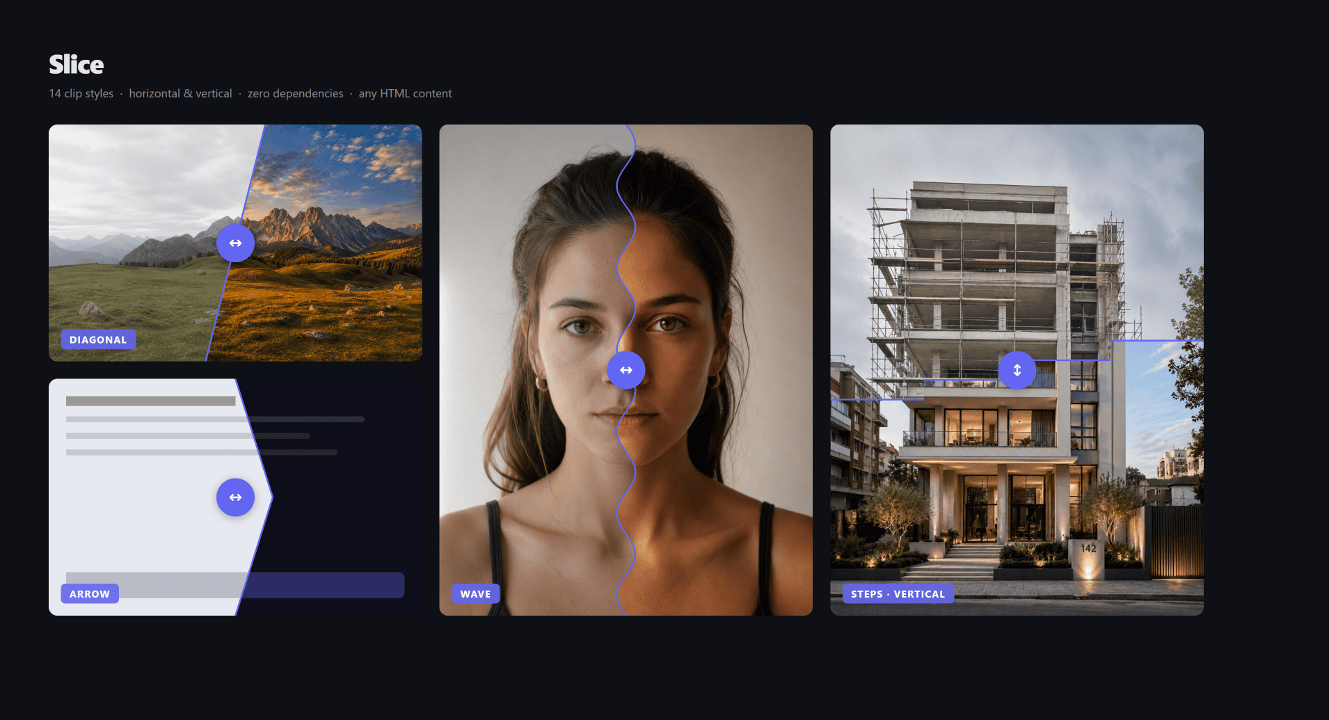 Slice — before/after comparison slider